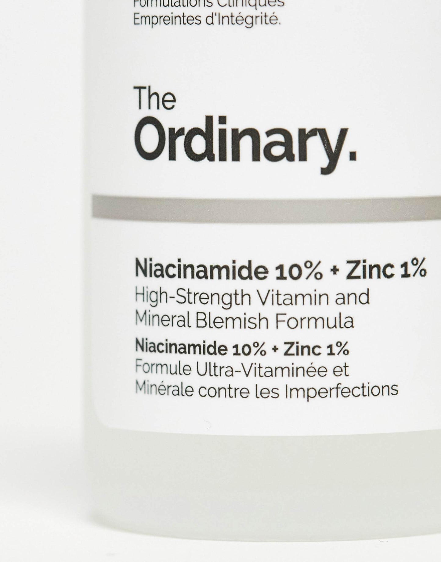 Niacinamide 10% + Zinc 1% etiqueta